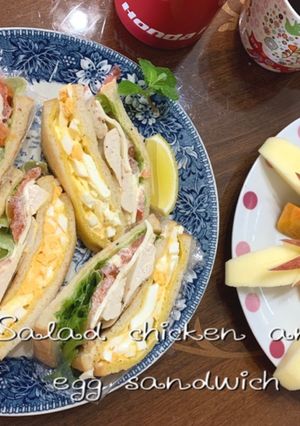 サラダチキンと卵のトーストサンド-レシピのメイン写真
