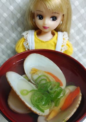 リカちゃん♡すだれ貝のお吸い物ꕤ…˖*-レシピのメイン写真