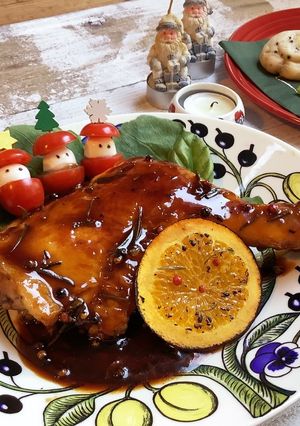 クリスマス！チキンのオレンジソース-レシピのメイン写真