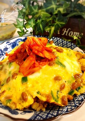 納豆とキムチで腸内キレイキレイ飯˚✩*-レシピのメイン写真