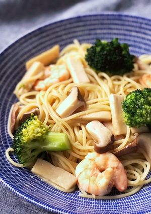 海老とブロッコリーとエリンギのパスタ-レシピのメイン写真