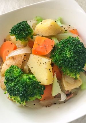 簡単ヘルシー☆レギュラー野菜の蒸しサラダ-レシピのメイン写真
