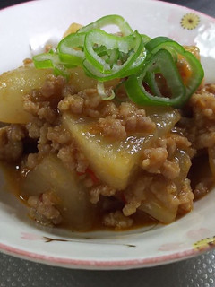 ざく切り大根のピリ辛挽き肉炒め-レシピのメイン写真