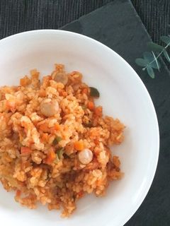 炊飯器で簡単!トマトジュース缶ピラフ-レシピのメイン写真
