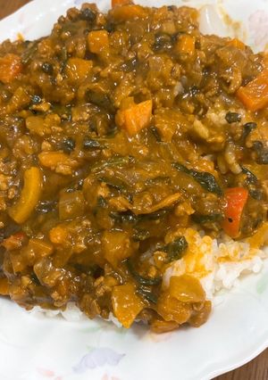 フライパンでたっぷり野菜キーマカレー♪-レシピのメイン写真