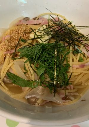 レンチン一撃しめじベーコン醤油スパゲティ-レシピのメイン写真
