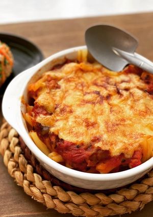 ショートパスタ★簡単トマトソースグラタン-レシピのメイン写真