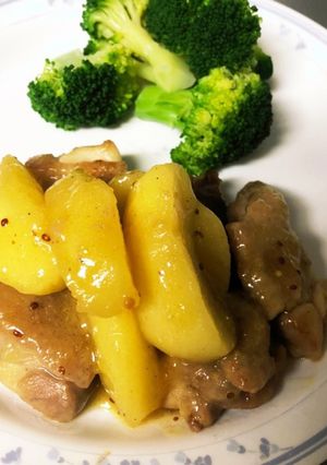 鶏とリンゴのマスタード煮-レシピのメイン写真