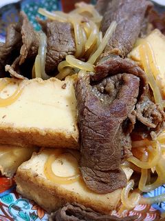 牛肉と厚揚げのすき焼き風煮-レシピのメイン写真
