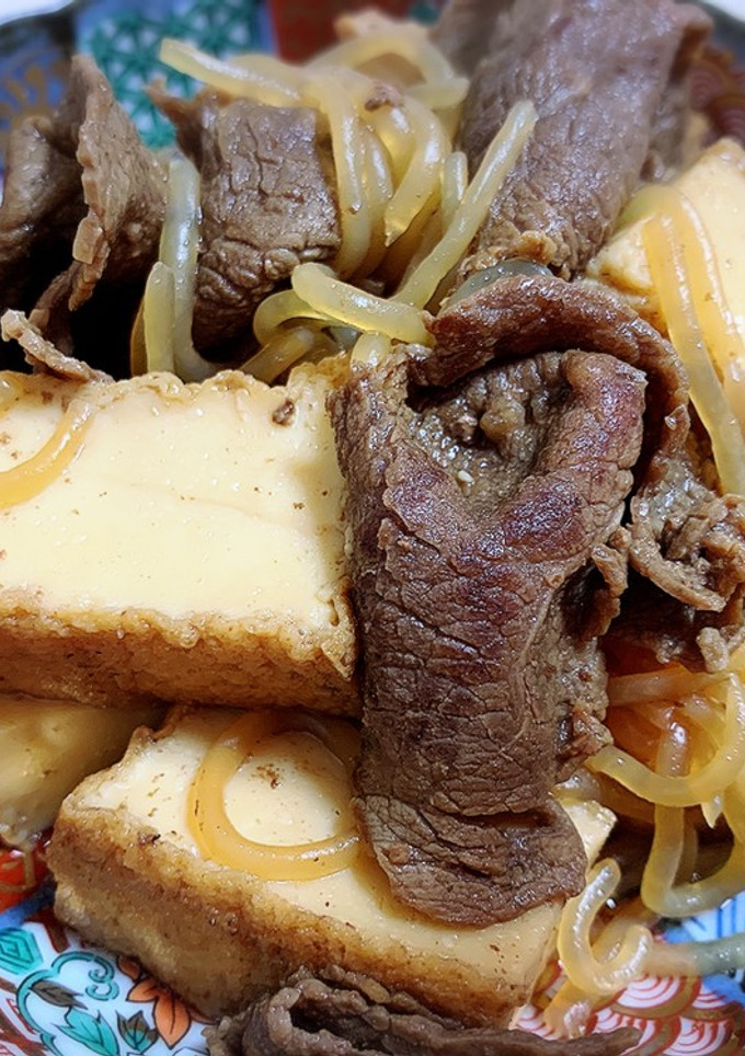 牛肉と厚揚げのすき焼き風煮-レシピのメイン写真