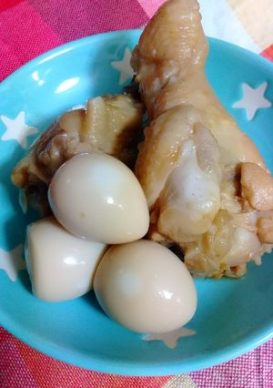 鶏手羽元とうずらの卵のお酢煮込み-レシピのメイン写真