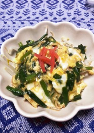 ニラ玉餡掛け　(もやし編)-レシピのメイン写真
