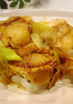ホタテと長ネギのバター醤油ソテー-レシピのメイン写真