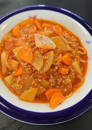 野菜の皮まで使ったトマトスープパスタ-レシピのメイン写真