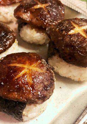 焼きのこにぎり♫（変わり焼きおにぎり）-レシピのメイン写真