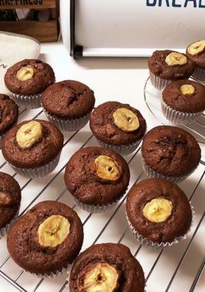 ハーシーチョコでくるみチョコバナマフィン-レシピのメイン写真