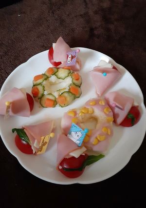 お家でハッピー　可愛いデコポテサラ!-レシピのメイン写真