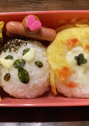 56キャラ弁　善逸&チュン太郎-レシピのメイン写真