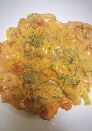 牡蠣と雲丹のトマトクリームパスタ-レシピのメイン写真