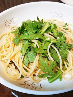 無限春菊パスタ-レシピのメイン写真