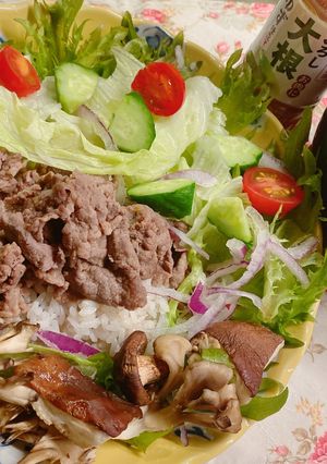 牛肉と野菜のワンプレートサラダ-レシピのメイン写真