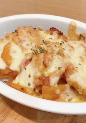 かぼちゃとベーコンのチーズ焼き-レシピのメイン写真