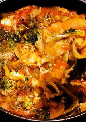 ご飯やパンに合う!キノコのトマチーポーク-レシピのメイン写真