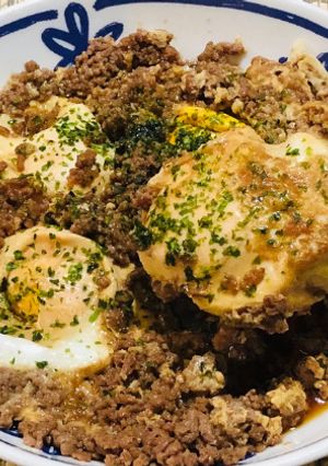 簡単!すき焼きミートローフ風落とし卵-レシピのメイン写真