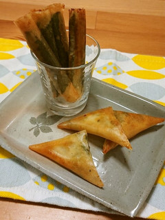 ねぎチーズ&梅しそ長芋のおつまみ春巻き-レシピのメイン写真