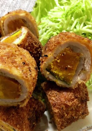 超簡単なのに美味♡カボチャ入りとんかつ-レシピのメイン写真