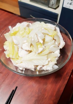むね肉とキャベツの酒蒸し-レシピのメイン写真