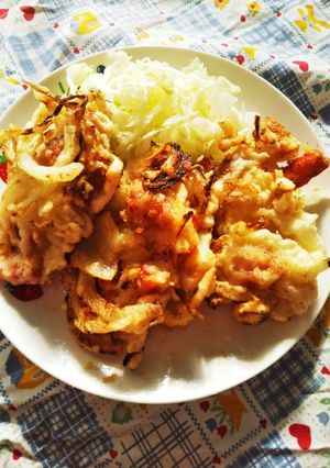 ウインナーとカニかまと玉ねぎのかき揚げ-レシピのメイン写真