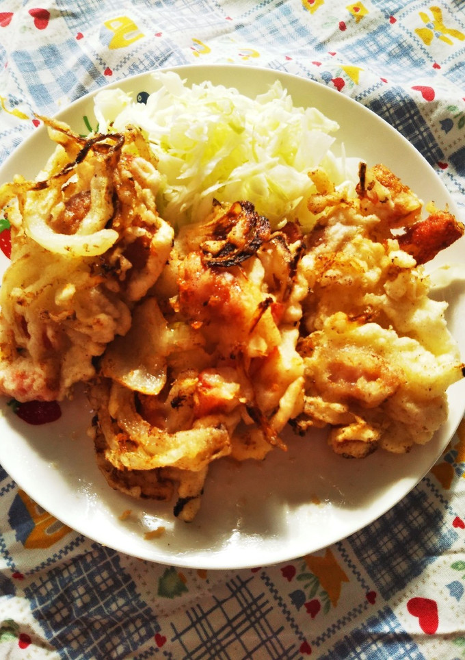 ウインナーとカニかまと玉ねぎのかき揚げ-レシピのメイン写真