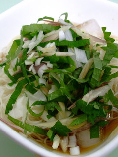 大葉・みょうが・ネギのぶっかけ素麺-レシピのメイン写真