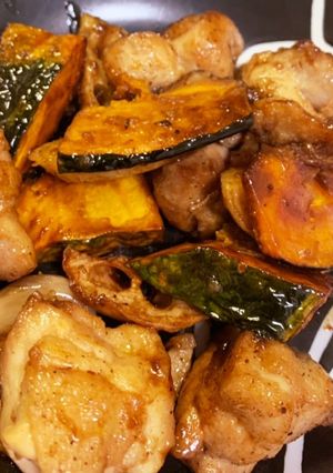 鶏もも肉と根菜のバルサミコ和え-レシピのメイン写真