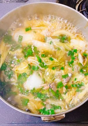 刻みネギと白菜の鯖缶煮込み-レシピのメイン写真