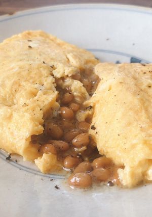 納豆オムレツ-レシピのメイン写真