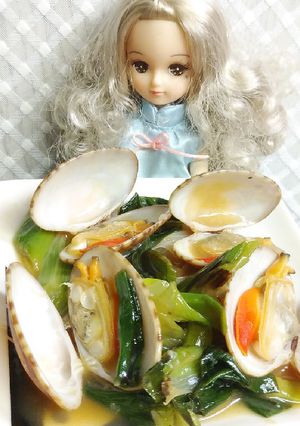 リカちゃん♡すだれ貝とねぎの紹興酒蒸し❁-レシピのメイン写真