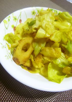 キャベツとちくわのカレー味炒め-レシピのメイン写真