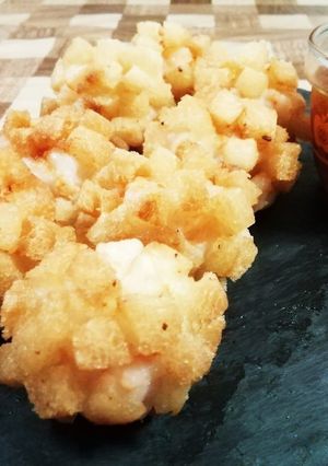 食感が楽しい❤海老団子あじさい揚げ-レシピのメイン写真