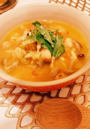 たっぷり野菜とお豆のトマトスープ-レシピのメイン写真