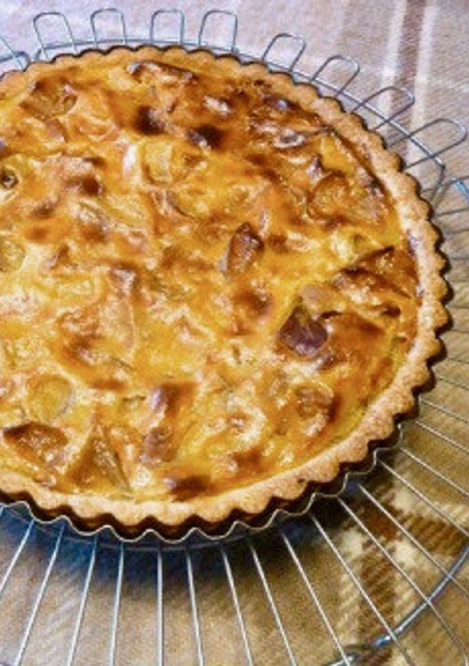 りんごとさつま芋の焼きカスタードタルト♪-レシピのメイン写真
