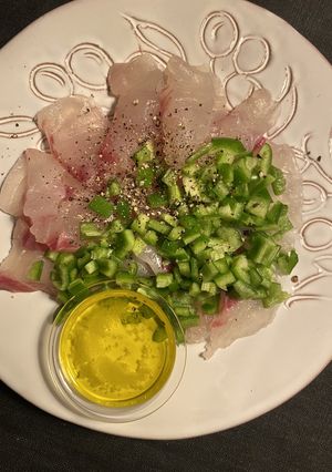 ピーマンが薬味の鯛のお刺身-レシピのメイン写真