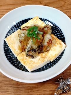 豆腐と牡蠣のソテー☆きざみ玉ねぎだし仕立-レシピのメイン写真