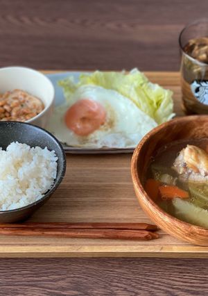 もつ鍋アレンジ！手羽元のあっさりスープ-レシピのメイン写真