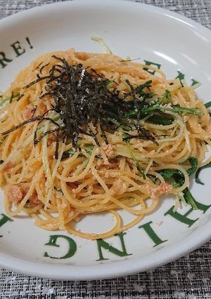 明太子と水菜のパスタ-レシピのメイン写真