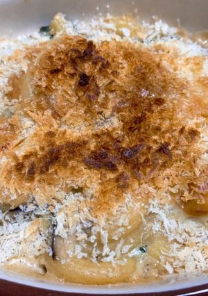 牡蠣と鶏肉とほうれん草のマカロニグラタン-レシピのメイン写真