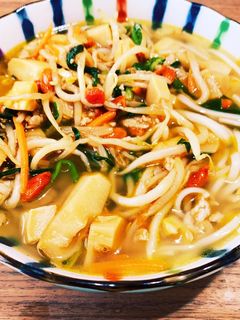 野菜炒めあんかけにゅうめん(10分調理)-レシピのメイン写真