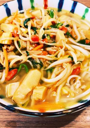 野菜炒めあんかけにゅうめん(10分調理)-レシピのメイン写真