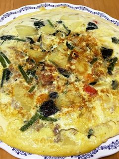 ほうれん草とひき肉のスパニッシュオムレツ-レシピのメイン写真